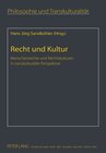 Buchcover Recht und Kultur