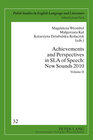 Buchcover Achievements and Perspectives in SLA of Speech: New Sounds 2010