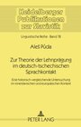 Buchcover Zur Theorie der Lehnprägung im deutsch-tschechischen Sprachkontakt