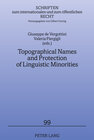 Buchcover Topographical Names and Protection of Linguistic Minorities