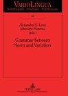 Buchcover Grammar between Norm and Variation