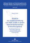 Buchcover Ansätze zur Implementierung von RSE (CSR) in einem lateinamerikanischen Entwicklungsland