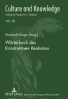 Buchcover Wörterbuch des Konstruktiven Realismus
