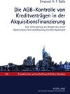 Buchcover Die AGB-Kontrolle von Kreditverträgen in der Akquisitionsfinanzierung