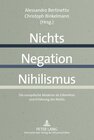 Buchcover Nichts – Negation – Nihilismus