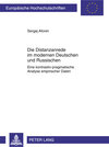 Buchcover Die Distanzanrede im modernen Deutschen und Russischen