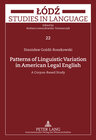 Buchcover Patterns of Linguistic Variation in American Legal English