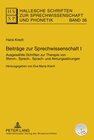 Buchcover Beiträge zur Sprechwissenschaft I–III / Beiträge zur Sprechwissenschaft I