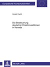 Buchcover Die Besteuerung deutscher Direktinvestitionen in Kanada