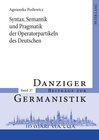 Buchcover Syntax, Semantik und Pragmatik der Operatorpartikeln des Deutschen