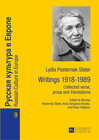 Buchcover Lydia Pasternak Slater: Writings 1918–1989
