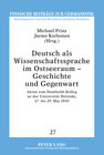 Buchcover Deutsch als Wissenschaftssprache im Ostseeraum – Geschichte und Gegenwart