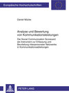 Buchcover Analyse und Bewertung von Kommunikationsleistungen
