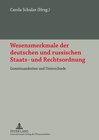 Buchcover Wesensmerkmale der deutschen und russischen Staats- und Rechtsordnung