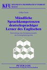 Buchcover Mündliche Sprachkompetenzen deutschsprachiger Lerner des Englischen