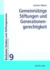 Buchcover Gemeinnützige Stiftungen und Generationengerechtigkeit