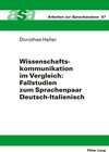 Buchcover Wissenschaftskommunikation im Vergleich: Fallstudien zum Sprachenpaar Deutsch-Italienisch