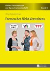 Buchcover Formen des Nicht-Verstehens