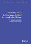 Buchcover Kulturwissenschaft(en) im europäischen Kontext