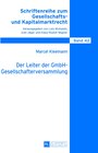 Buchcover Der Leiter der GmbH-Gesellschafterversammlung