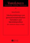 Buchcover Interkorrelationen von generationsspezifischen Varietäten und Identitätsprofilen