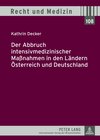 Buchcover Der Abbruch intensivmedizinischer Maßnahmen in den Ländern Österreich und Deutschland