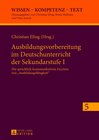 Buchcover Ausbildungsvorbereitung im Deutschunterricht der Sekundarstufe I