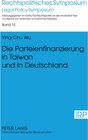 Buchcover Die Parteienfinanzierung in Taiwan und in Deutschland