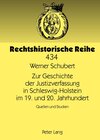 Buchcover Zur Geschichte der Justizverfassung in Schleswig-Holstein im 19. und 20. Jahrhundert