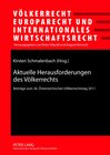 Buchcover Aktuelle Herausforderungen des Völkerrechts