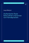 Buchcover Authentische Texte beim Lehren und Lernen von Fremdsprachen