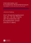 Buchcover Zum Anwendungsbereich des Art. 50 der Charta der Grundrechte der Europäischen Union