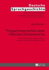 Buchcover Programmwortschatz einer höfischen Dichtersprache