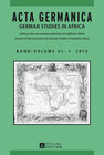 Buchcover ACTA GERMANICA