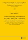 Buchcover Party Autonomy in Contractual and Non-Contractual Obligations