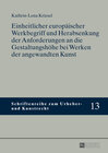 Buchcover Einheitlicher europäischer Werkbegriff und Herabsenkung der Anforderungen an die Gestaltungshöhe bei Werken der angewand