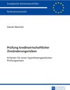 Buchcover Prüfung kreditwirtschaftlicher Zinsänderungsrisiken