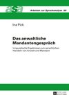 Buchcover Das anwaltliche Mandantengespräch