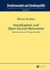 Buchcover Sozialkapital und Open-Source-Netzwerke