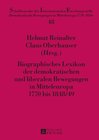 Buchcover Biographisches Lexikon der demokratischen und liberalen Bewegungen in Mitteleuropa 1770 bis 1848/49