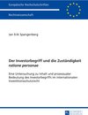 Buchcover Der Investorbegriff und die Zuständigkeit «ratione personae»