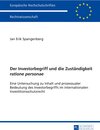 Buchcover Der Investorbegriff und die Zuständigkeit «ratione personae»