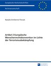 Buchcover Artikel 2 Europäische Menschenrechtskonvention im Lichte der Terrorismusbekämpfung