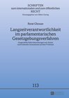 Buchcover Langzeitverantwortlichkeit im parlamentarischen Gesetzgebungsverfahren