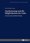 Buchcover Anerkennung und die Möglichkeiten der Gabe