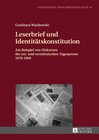 Buchcover Leserbrief und Identitätskonstitution