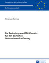 Buchcover Die Bedeutung von MAC-Klauseln für den deutschen Unternehmenskaufvertrag