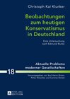 Buchcover Beobachtungen zum heutigen Konservatismus in Deutschland