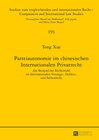 Buchcover Parteiautonomie im chinesischen Internationalen Privatrecht