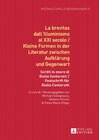Buchcover La brevitas dall'Illuminismo al XXI secolo / Kleine Formen in der Literatur zwischen Aufklärung und Gegenwart